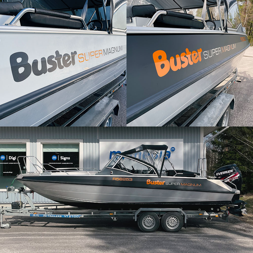 Tejpning av Buster Super Magnum