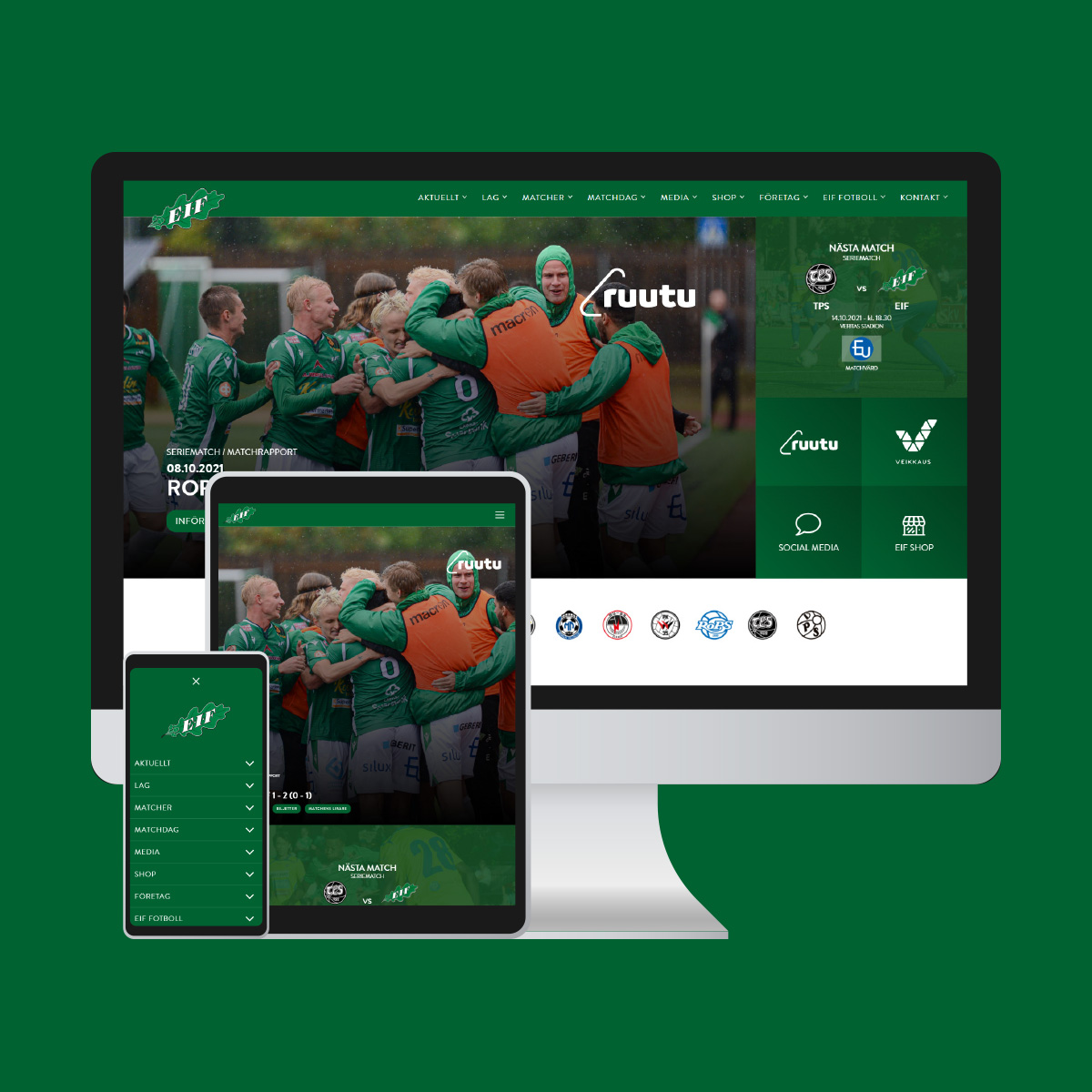 EIF Fotboll - Webbsidor